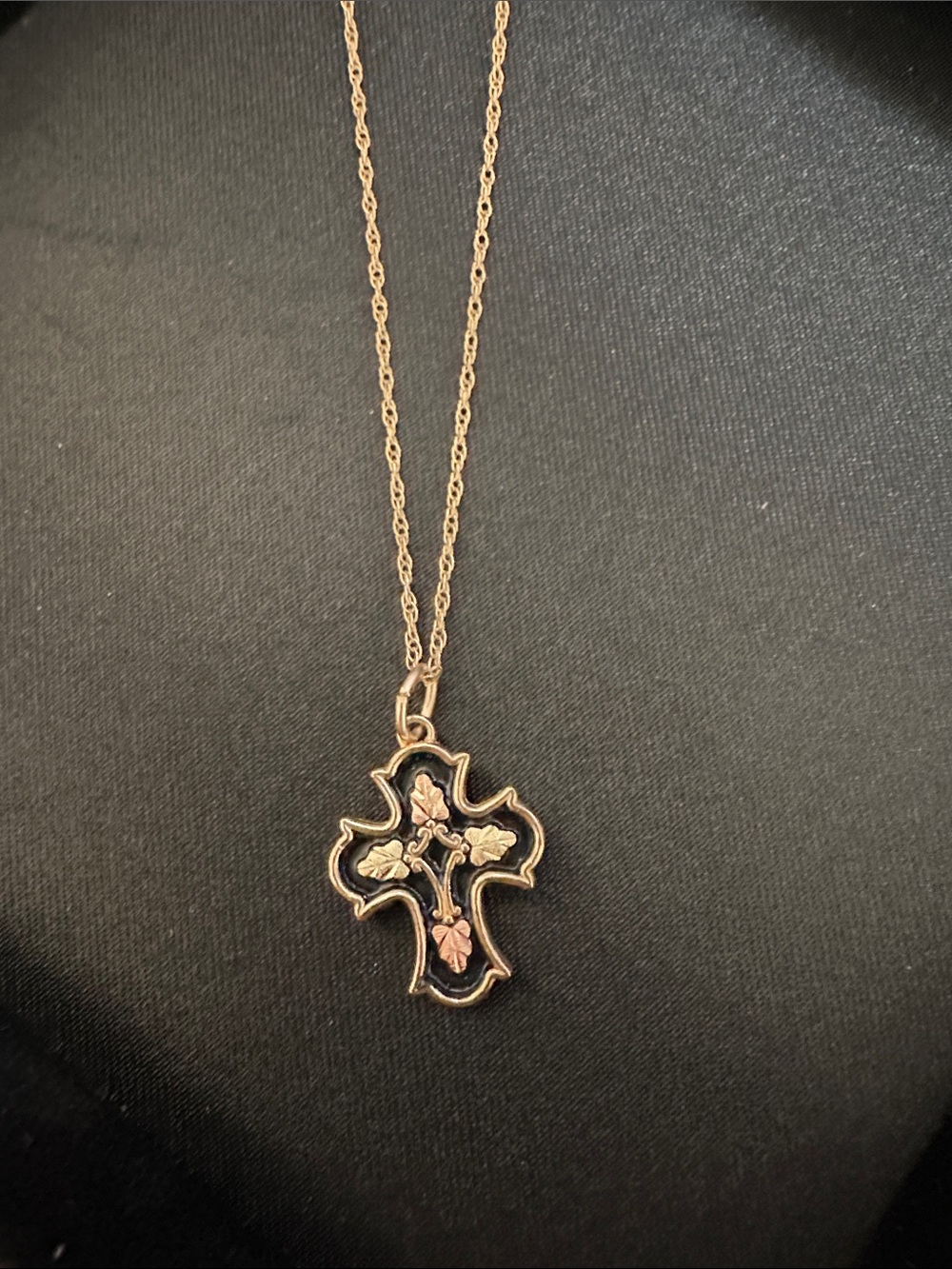 Black Hills Gold Cross Pendant Necklace - Women Jewelry